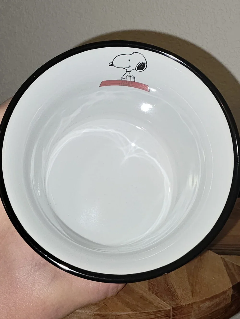 Peanuts Charlie Brown And Friends Ceramic Mug, White & Black Handle & Rim, 21 Oz